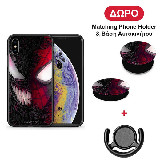 PopArt SpiderVenom - iPhone X / Xs θήκη + Δώρο Phone Holder & Βάση Αυτοκινήτου