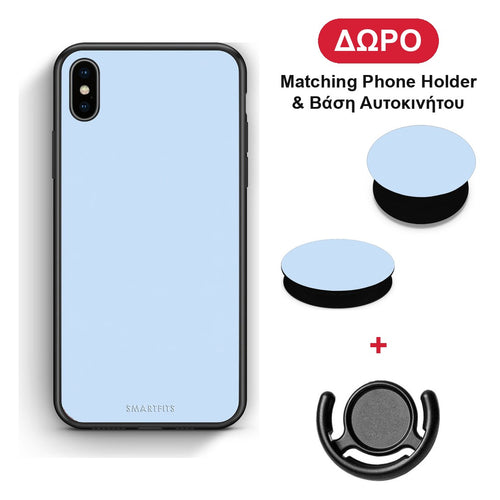 Powder Blue - iPhone X / Xs θήκη + Δώρο Phone Holder & Βάση Αυτοκινήτου