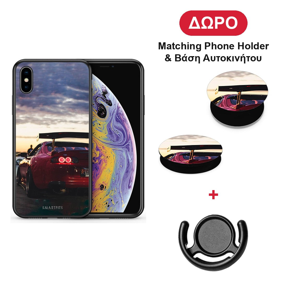 Racing Supra - iPhone X / Xs θήκη + Δώρο Phone Holder & Βάση Αυτοκινήτου