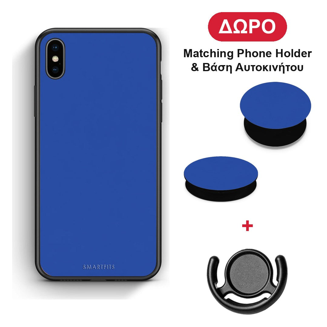 Royal Blue - iPhone X / Xs θήκη + Δώρο Phone Holder & Βάση Αυτοκινήτου
