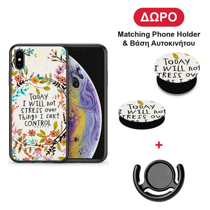 Stress Over - iPhone X / Xs θήκη + Δώρο Phone Holder & Βάση Αυτοκινήτου