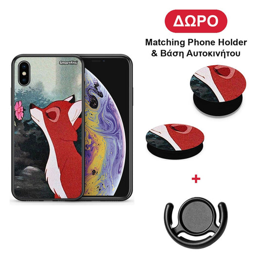 Tod And Vixey Love 2 - iPhone X / Xs θήκη + Δώρο Phone Holder & Βάση Αυτοκινήτου