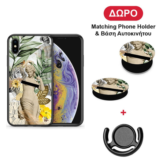 Woman Statue - iPhone X / Xs θήκη + Δώρο Phone Holder & Βάση Αυτοκινήτου