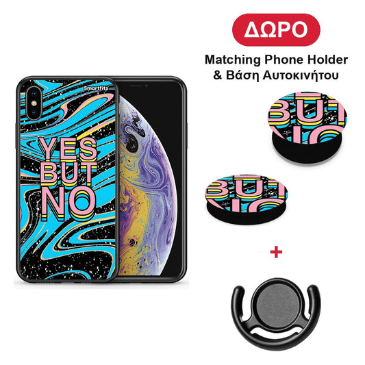 Yes But No - iPhone X / Xs θήκη + Δώρο Phone Holder & Βάση Αυτοκινήτου