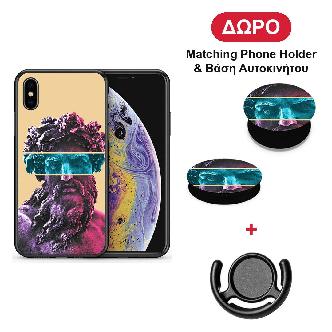 Zeus Art - iPhone X / Xs θήκη + Δώρο Phone Holder & Βάση Αυτοκινήτου