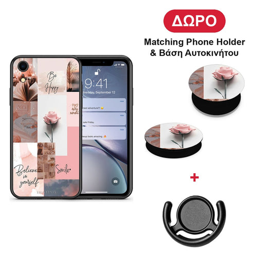 Aesthetic Collage - iPhone XR θήκη + Δώρο Phone Holder & Βάση Αυτοκινήτου
