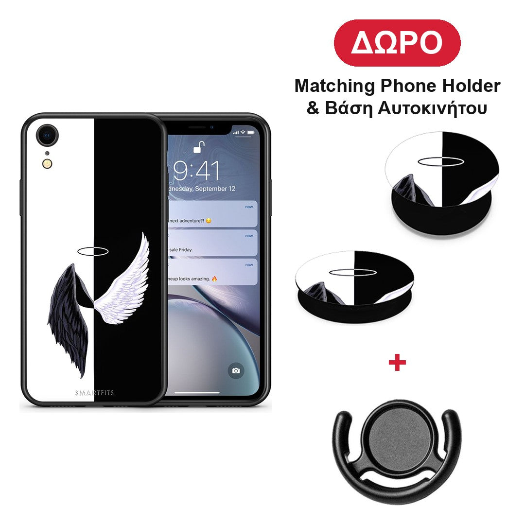 Angels Demons - iPhone XR θήκη + Δώρο Phone Holder & Βάση Αυτοκινήτου