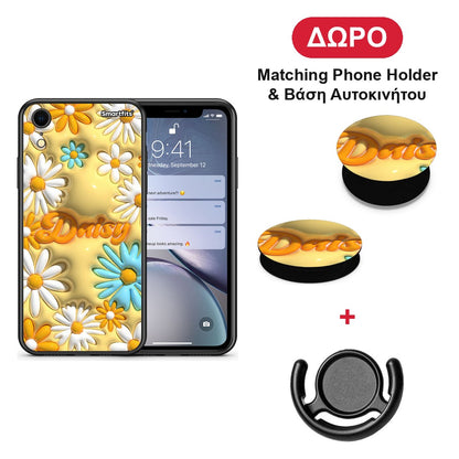 Bubble Daisies - iPhone XR θήκη + Δώρο Phone Holder & Βάση Αυτοκινήτου