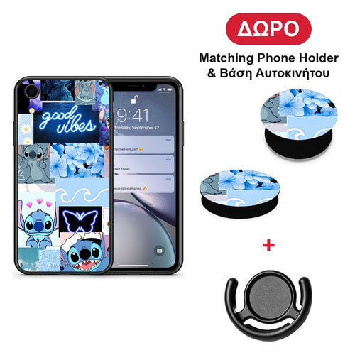 Collage Good Vibes - iPhone XR θήκη + Δώρο Phone Holder & Βάση Αυτοκινήτου