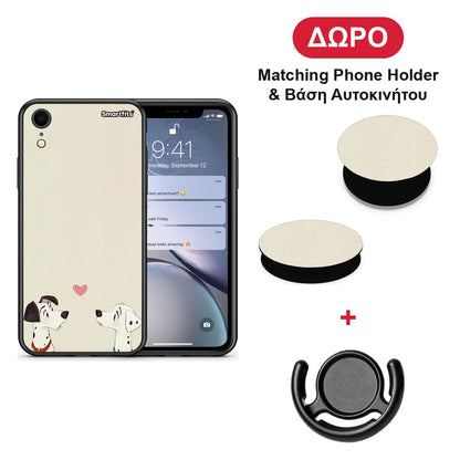 Dalmatians Love - iPhone XR θήκη + Δώρο Phone Holder & Βάση Αυτοκινήτου