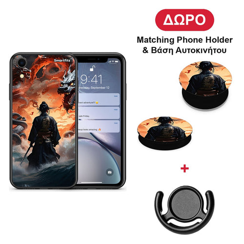 Dragons Fight - iPhone XR θήκη + Δώρο Phone Holder & Βάση Αυτοκινήτου