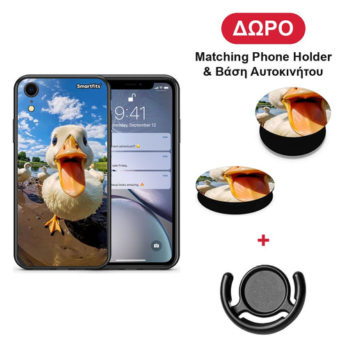 Duck Face - iPhone XR θήκη + Δώρο Phone Holder & Βάση Αυτοκινήτου