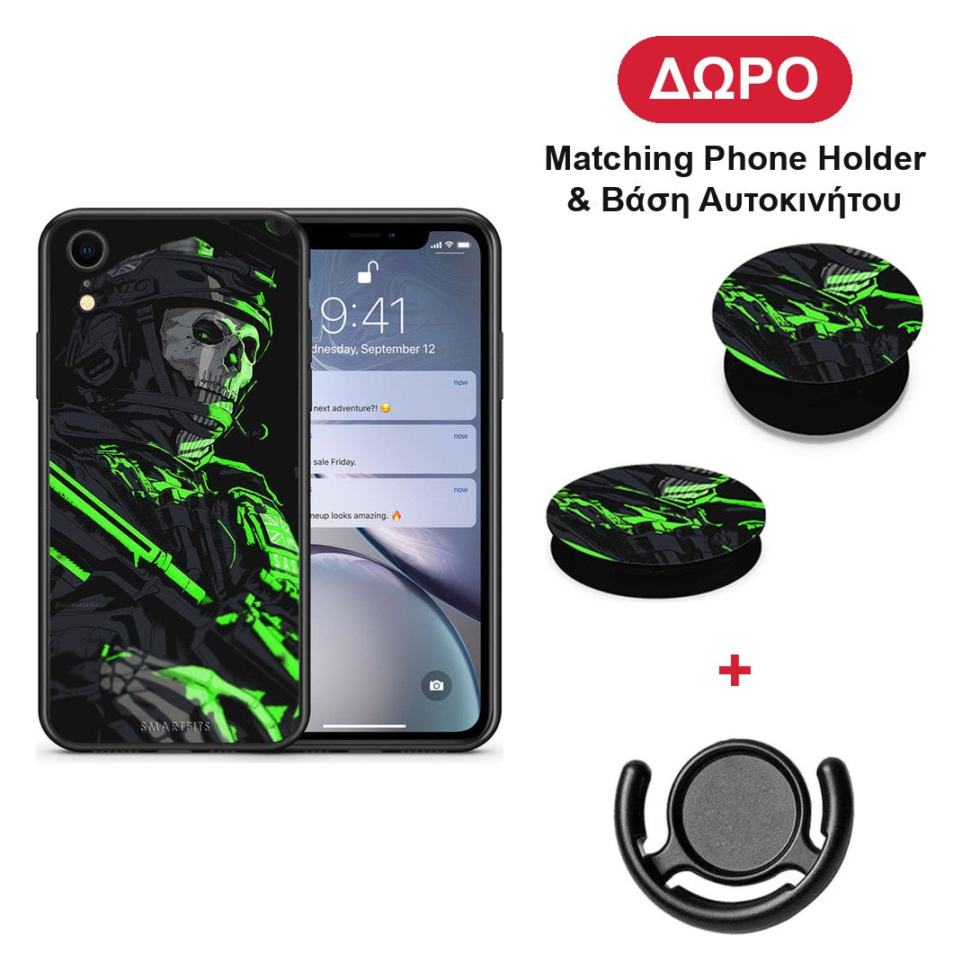 Green Soldier - iPhone XR θήκη + Δώρο Phone Holder & Βάση Αυτοκινήτου