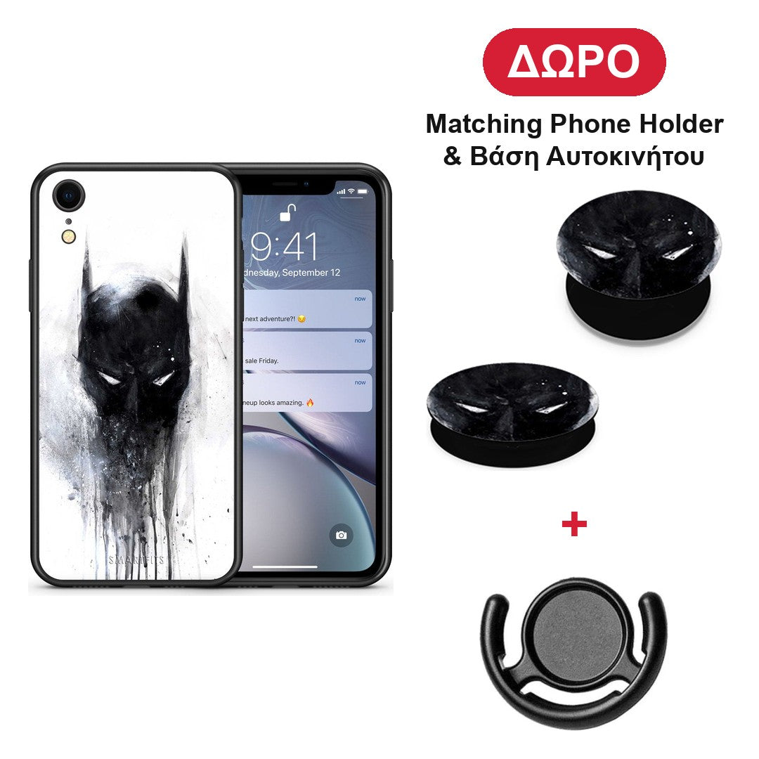 Hero Paint Bat - iPhone XR θήκη + Δώρο Phone Holder & Βάση Αυτοκινήτου