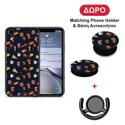Random Hungry - iPhone XR θήκη + Δώρο Phone Holder & Βάση Αυτοκινήτου