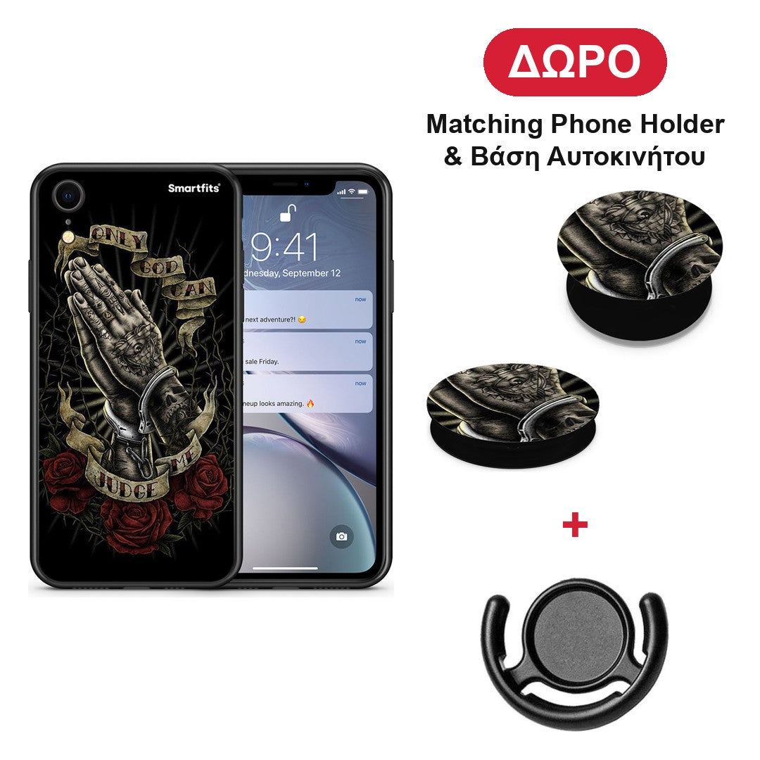 Judge By God - iPhone XR θήκη + Δώρο Phone Holder & Βάση Αυτοκινήτου