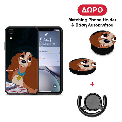 Lady And Tramp 2 - iPhone XR θήκη + Δώρο Phone Holder & Βάση Αυτοκινήτου
