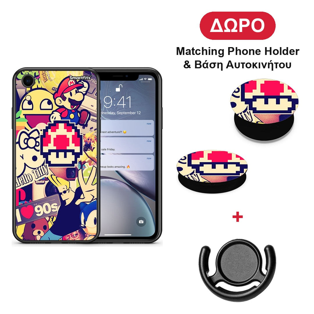 Love The 90s - iPhone XR θήκη + Δώρο Phone Holder & Βάση Αυτοκινήτου