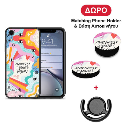 Manifest Your Vision - iPhone XR θήκη + Δώρο Phone Holder & Βάση Αυτοκινήτου