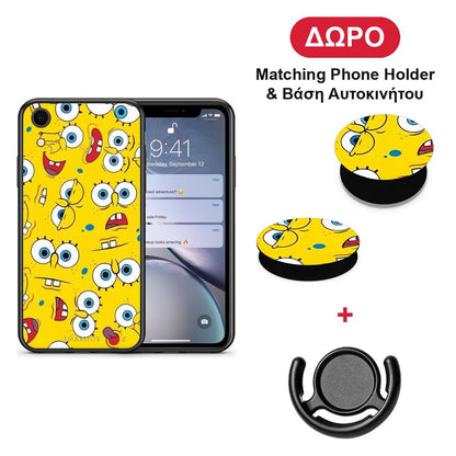 PopArt Sponge - iPhone XR θήκη + Δώρο Phone Holder & Βάση Αυτοκινήτου
