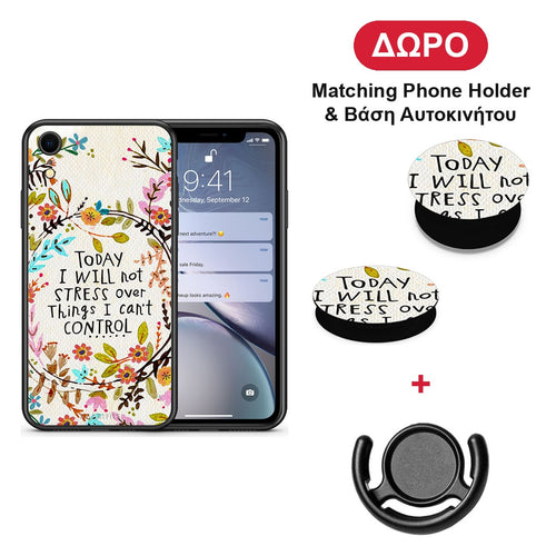 Stress Over - iPhone XR θήκη + Δώρο Phone Holder & Βάση Αυτοκινήτου