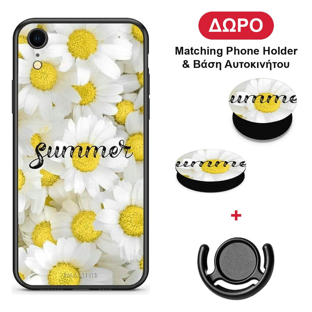Summer Daisies - iPhone XR θήκη + Δώρο Phone Holder & Βάση Αυτοκινήτου