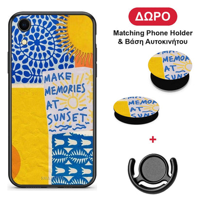 Sunset Memories - iPhone XR θήκη + Δώρο Phone Holder & Βάση Αυτοκινήτου