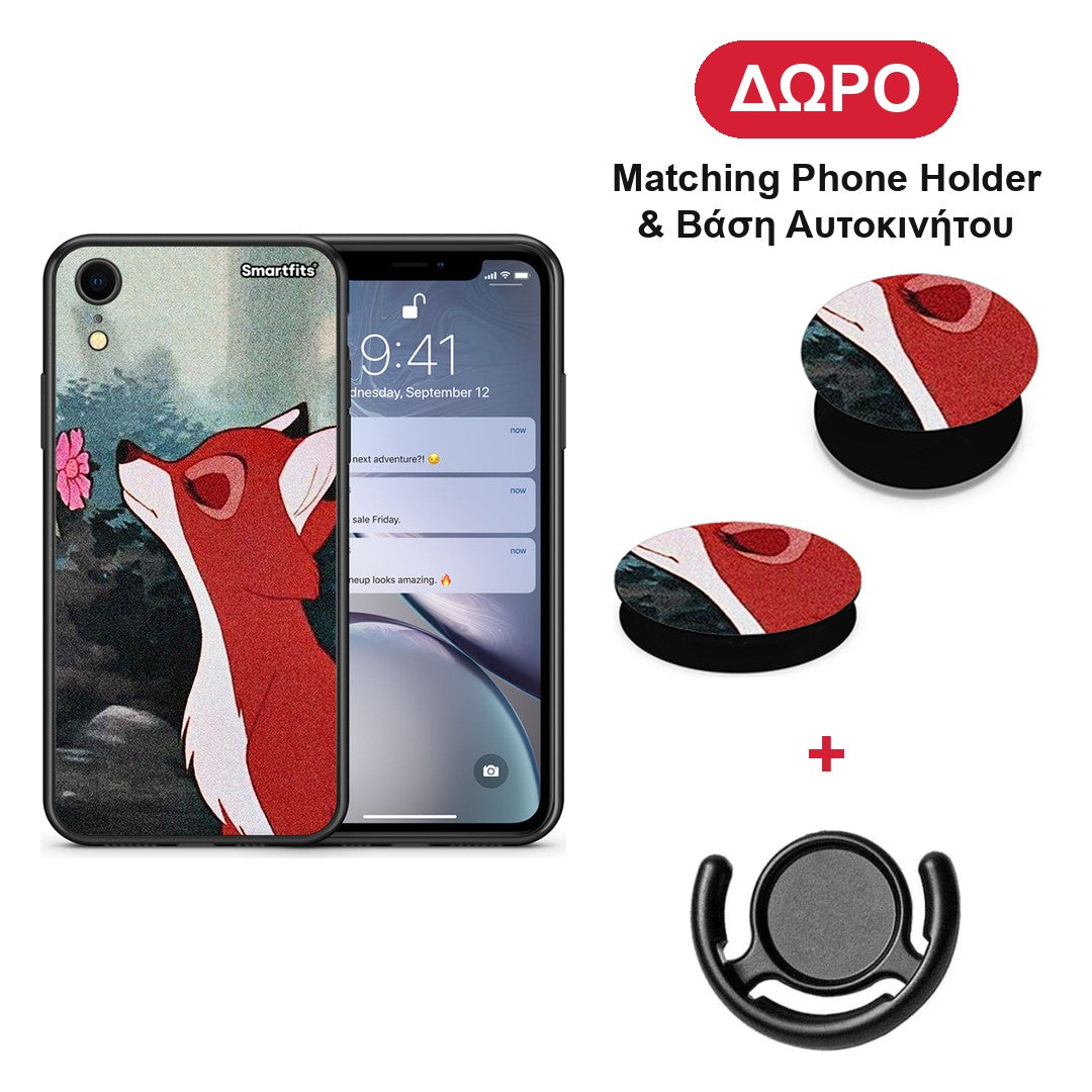 Tod And Vixey Love 2 - iPhone XR θήκη + Δώρο Phone Holder & Βάση Αυτοκινήτου