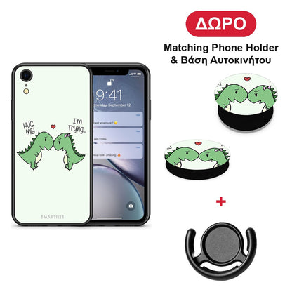 Valentine Rex - iPhone XR θήκη + Δώρο Phone Holder & Βάση Αυτοκινήτου