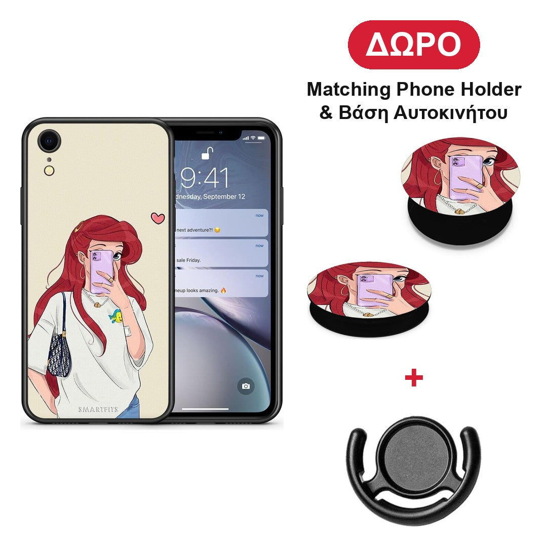 Walking Mermaid - iPhone XR θήκη + Δώρο Phone Holder & Βάση Αυτοκινήτου
