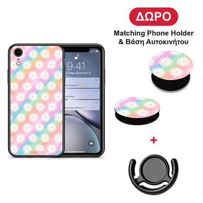 White Daisies - iPhone XR θήκη + Δώρο Phone Holder & Βάση Αυτοκινήτου