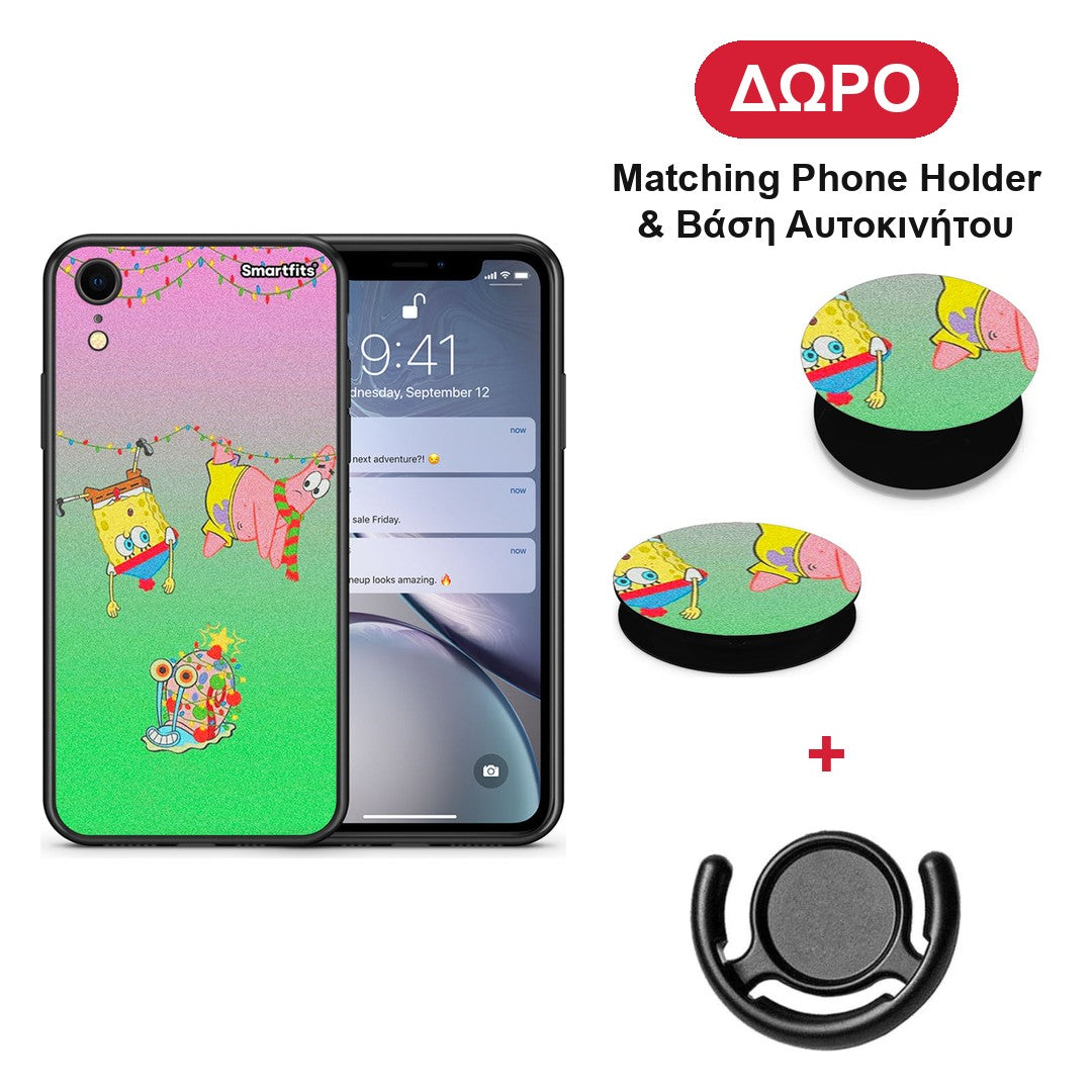 Xmas Lights - iPhone XR θήκη + Δώρο Phone Holder & Βάση Αυτοκινήτου