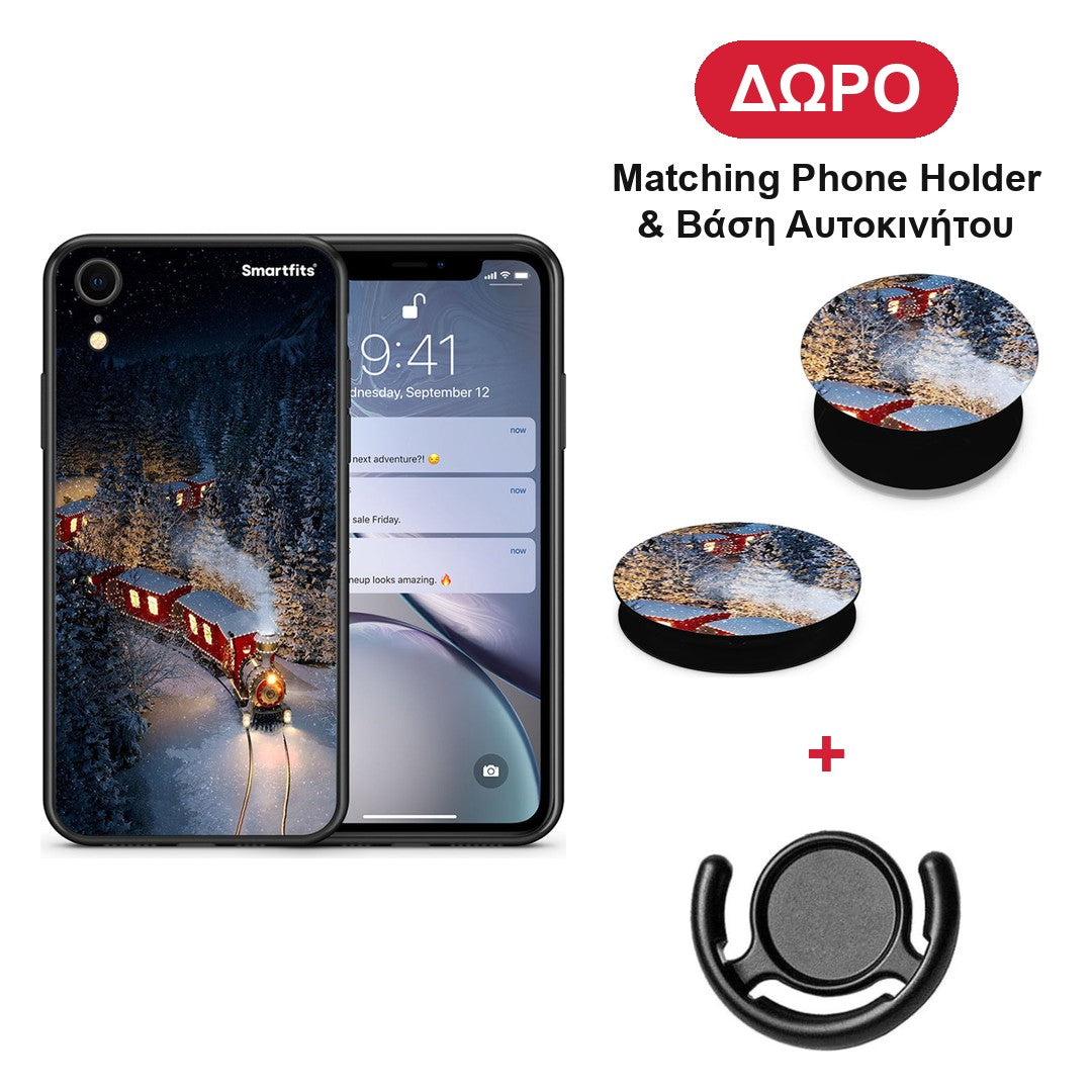 Xmas Train - iPhone XR θήκη + Δώρο Phone Holder & Βάση Αυτοκινήτου