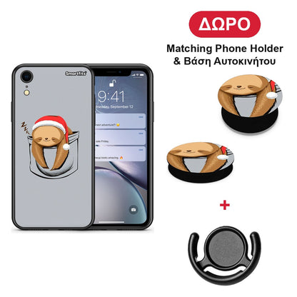 Xmas Zzzz - iPhone XR θήκη + Δώρο Phone Holder & Βάση Αυτοκινήτου