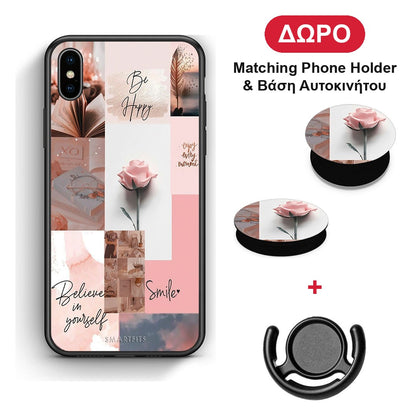 Aesthetic Collage - iPhone Xs Max θήκη + Δώρο Phone Holder & Βάση Αυτοκινήτου