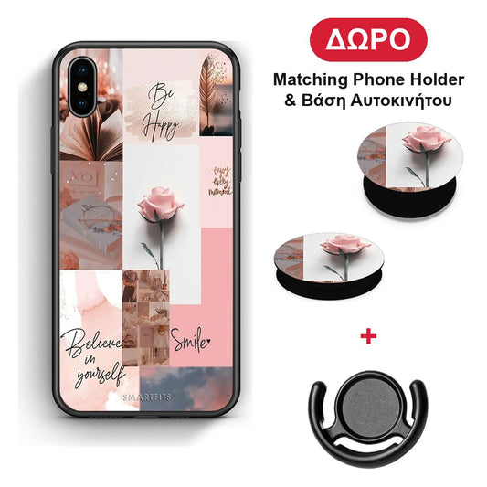 Aesthetic Collage - iPhone Xs Max θήκη + Δώρο Phone Holder & Βάση Αυτοκινήτου