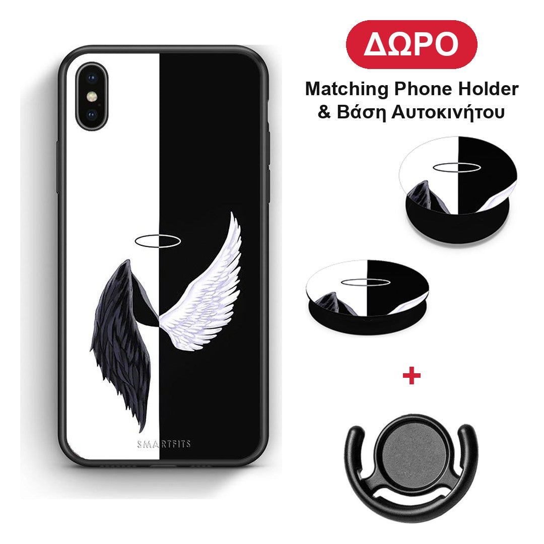 Angels Demons - iPhone Xs Max θήκη + Δώρο Phone Holder & Βάση Αυτοκινήτου