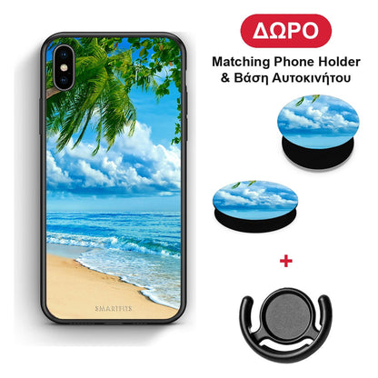 Beautiful Beach - iPhone Xs Max θήκη + Δώρο Phone Holder & Βάση Αυτοκινήτου