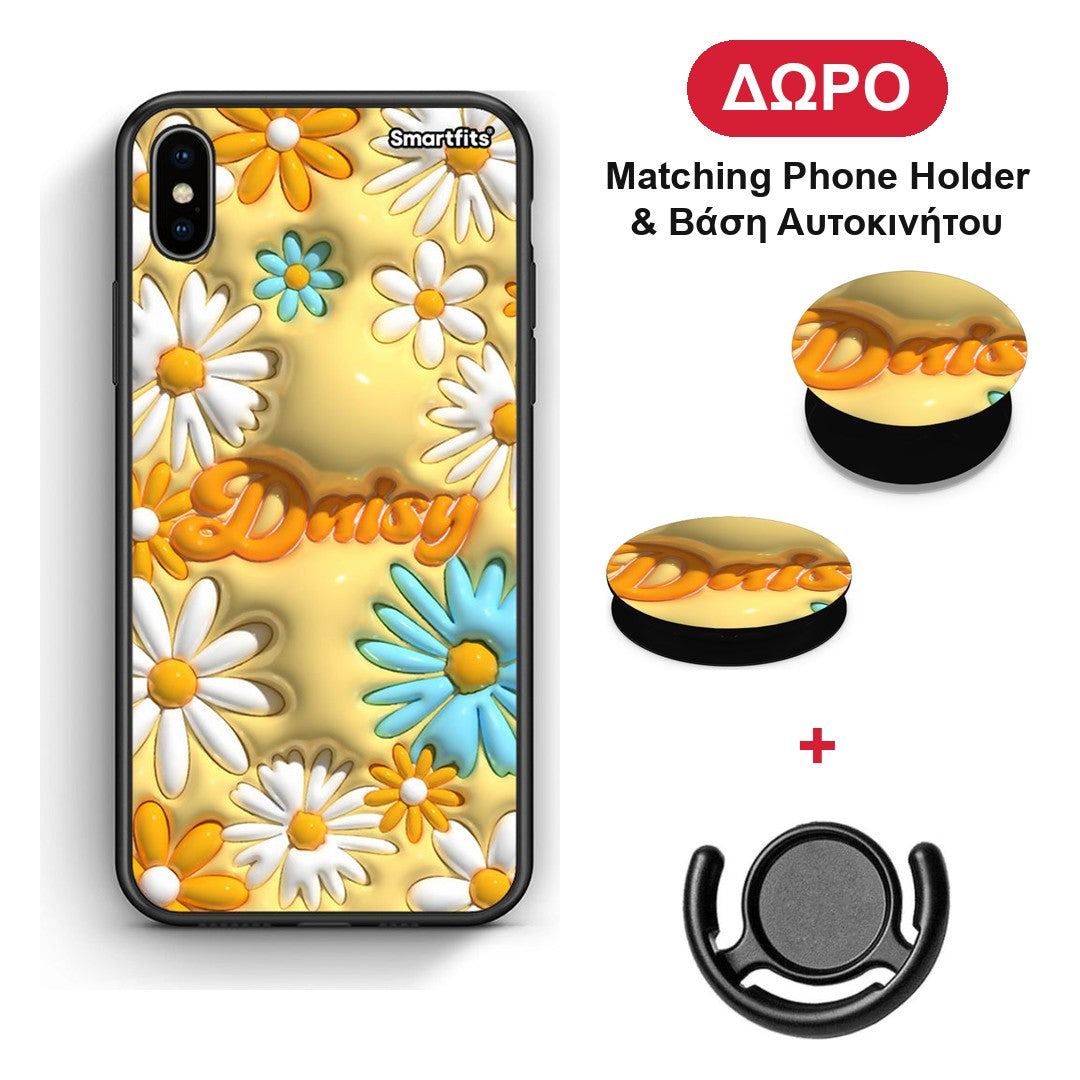 Bubble Daisies - iPhone Xs Max θήκη + Δώρο Phone Holder & Βάση Αυτοκινήτου