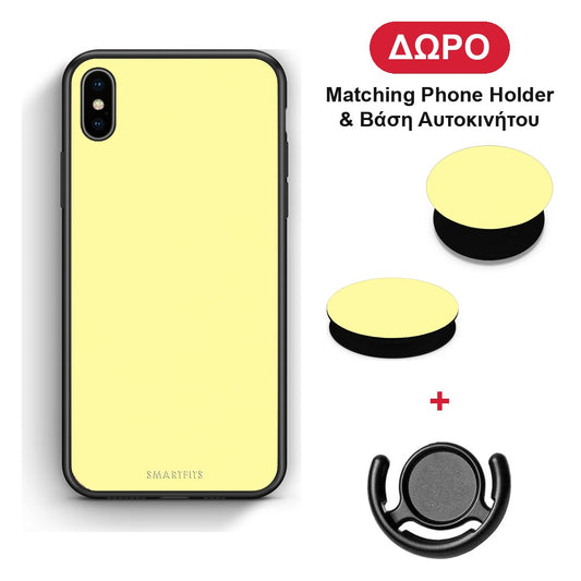 Butter Yellow - iPhone Xs Max θήκη + Δώρο Phone Holder & Βάση Αυτοκινήτου