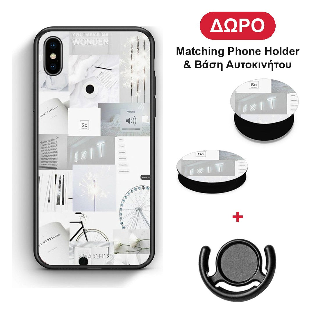 Collage Make Me Wonder - iPhone Xs Max θήκη + Δώρο Phone Holder & Βάση Αυτοκινήτου