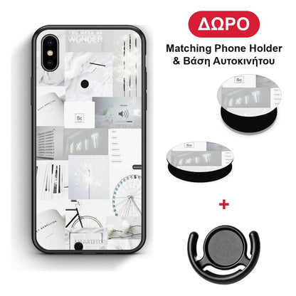 Collage Make Me Wonder - iPhone Xs Max θήκη + Δώρο Phone Holder & Βάση Αυτοκινήτου
