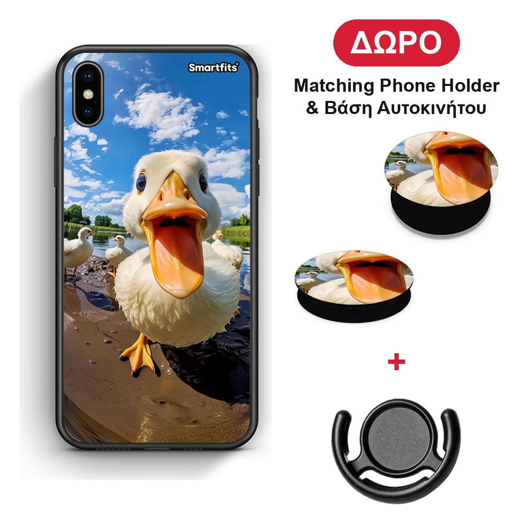 Duck Face - iPhone Xs Max θήκη + Δώρο Phone Holder & Βάση Αυτοκινήτου