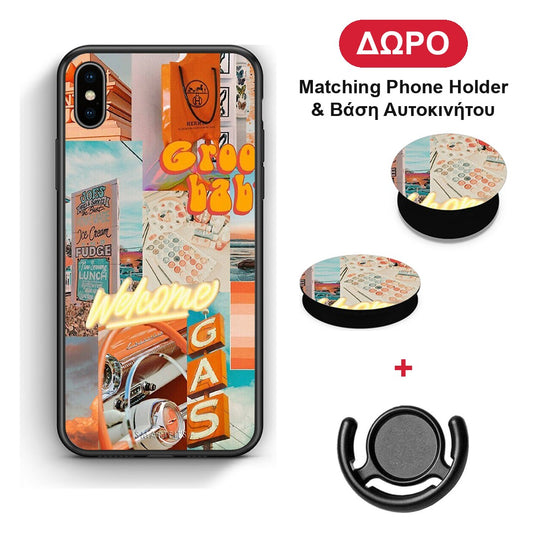 Groovy Babe - iPhone Xs Max θήκη + Δώρο Phone Holder & Βάση Αυτοκινήτου