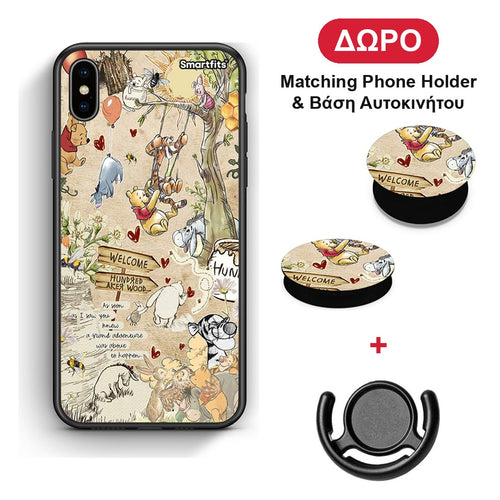 Happy Friends - iPhone Xs Max θήκη + Δώρο Phone Holder & Βάση Αυτοκινήτου