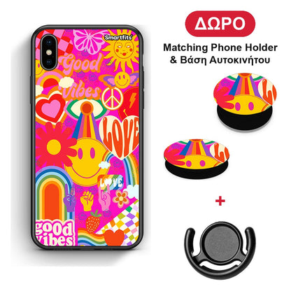 Hippie Love - iPhone Xs Max θήκη + Δώρο Phone Holder & Βάση Αυτοκινήτου