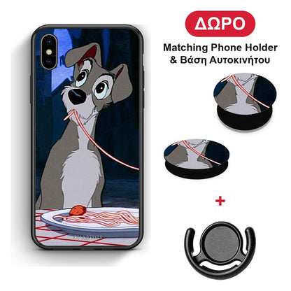 Lady And Tramp 1 - iPhone Xs Max θήκη + Δώρο Phone Holder & Βάση Αυτοκινήτου