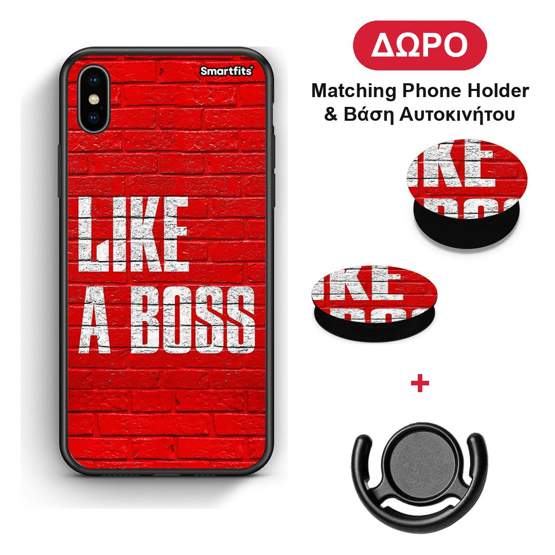 Like A Boss - iPhone Xs Max θήκη + Δώρο Phone Holder & Βάση Αυτοκινήτου