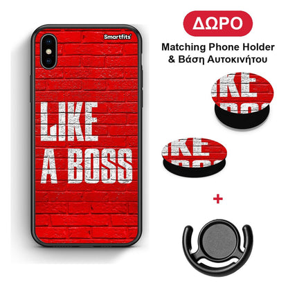 Like A Boss - iPhone Xs Max θήκη + Δώρο Phone Holder & Βάση Αυτοκινήτου