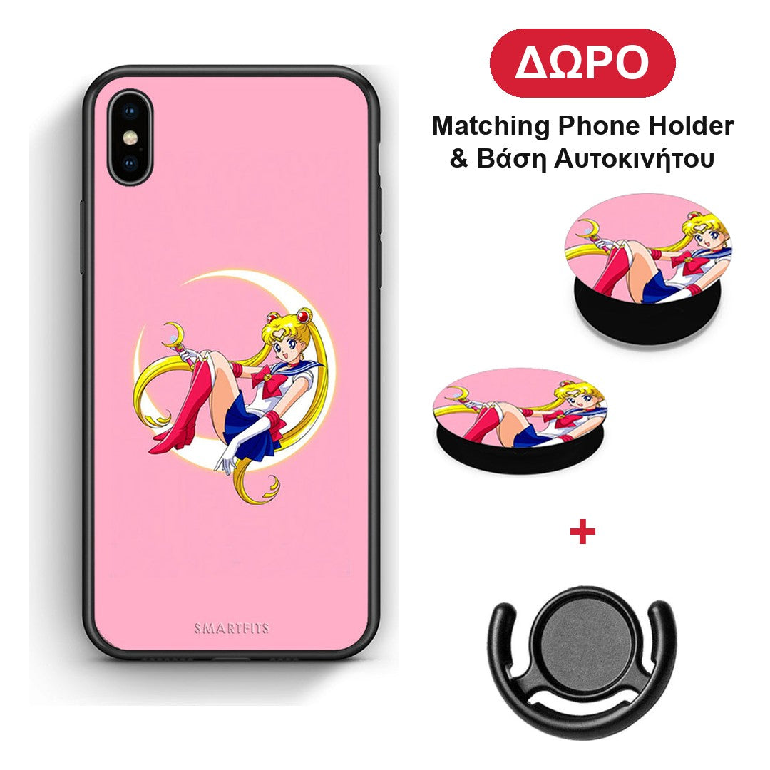 Moon Girl - iPhone Xs Max θήκη + Δώρο Phone Holder & Βάση Αυτοκινήτου